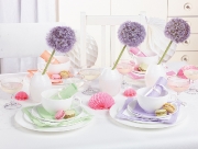 Paper Tableware Mint and Lilac