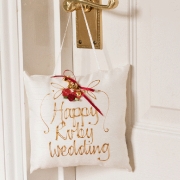 Ruby wedding cushion